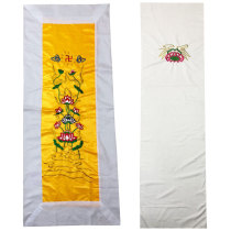Meditation supplies Buddhist Temple Temple satin cloth Dharani was embroidered by a three-piece set of nine-character Lotus.