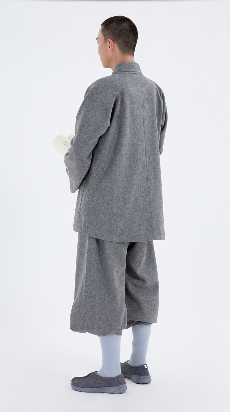 和尚僧服僧衣僧鞋海清冬季保暖加里呢料小褂套装寺院僧人禅修服