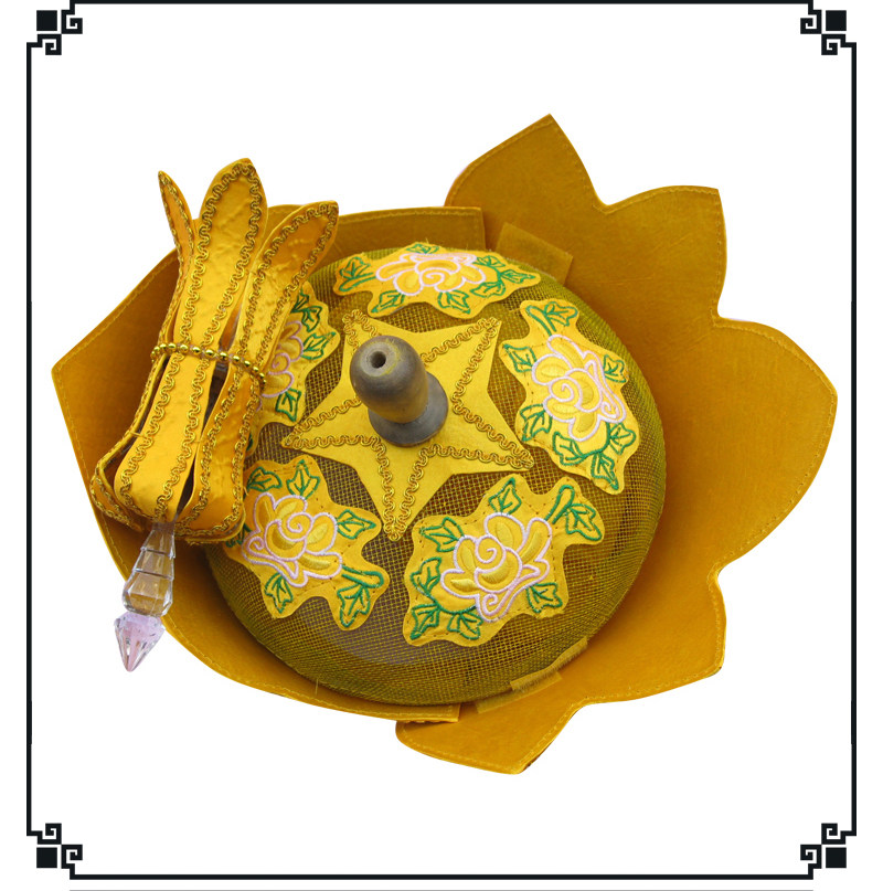 福慧佛具袈裟禅修法器法师帽机绣放焰口带铁桶子包装法师毗卢帽