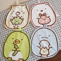 Cute cartoon small animal creature Soft small towel can be hung hand towel Small square towel Small towel