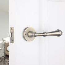 Taiwan Yibai blue bronze door lock American indoor simple golden bathroom lock European antique copper silent door lock