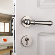 Taiwan Yibaili bedroom door lock indoor Nordic silent door lock modern simple solid wood door lock American door lock