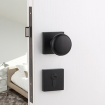Taiwan Yibili black spherical lock Simple American indoor door lock Simple European bedroom door lock Silent split lock