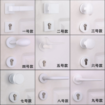 Taiwan Ythyme American White Door Lock Indoor Silent Solid Wood Room Door Lock Modern Minima Bedroom Door Handle