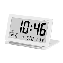 Ultra-thin flip travel electronic clock creative alarm clock clock led clock cute simple student mini folding clock