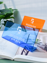 Color acrylic desktop swing table Show ID cards Cards No Bargain tip logo logos Signage Seating Cards Customised
