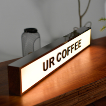 Stainless steel embedded light box Billboard ceiling double-sided display board shop signboard luminous lettering plate customization