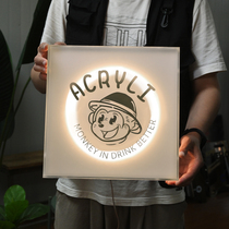 Day-style acrylic light box billboard luminous character light card door card customized coffee shop door head sign set to do