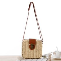 Store manager recommends new candy-colored shoulder bag woven bag beach bag Mori straw bag female bag rattan bag