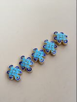 Manufacturer Direct sales S925 silver enamel Amber Wax Green Gold Jade DlY China Knot Accessories