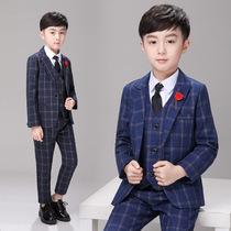 Childrens clothing autumn and winter new boy suit small suit Plaid childrens suit British children suit dress British style