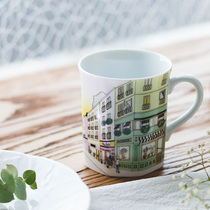 Japan imported Narumi Minghai home travel single mug mug streetscape Tea Cup drink cup gift box
