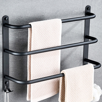 Toilet towel rack 304 stainless steel three-layer towel bar Toilet Shelf Free To Punch Bathroom Multilayer Hanging Rod
