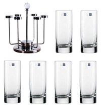 German imported schott short Crystal Cup household glass water cup set straight water Cup rotating cup holder set