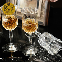 Italian RCR lead-free crystal cup imported wine wine wine wine glass household Cup retro carved Goblet