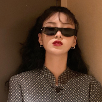 Bang Di equipment sunglasses retro Hong Kong style hip hop sand sculpture glasses ins rectangular net red funny fun sun glasses