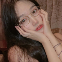 Retro oval gold edge small round frame myopia mirror frame female face with plain face cute and can be equipped with degrees