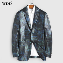 New Hainen genuine leather leather clothing male short Western suit handsome airtide Sheep Leather Suit Fall Thin single leather jacket