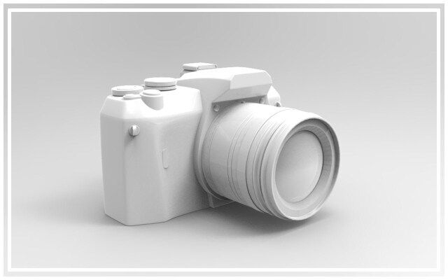 3d犀牛建模工业设计产品外观设计单反相机模型渲染3d打印模型制作