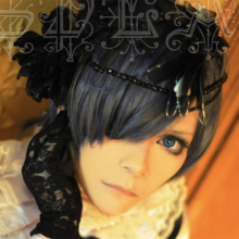 Rabbit Dimension Black Deacon Charles COS wig in stock with blue black gray face shape