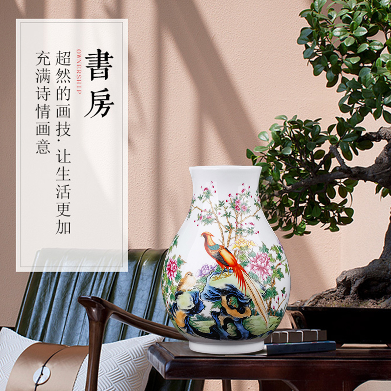 Jingdezhen ceramics vase furnishing articles living room flower arranging wide expressions using of Chinese style household adornment TV ark, arts and crafts