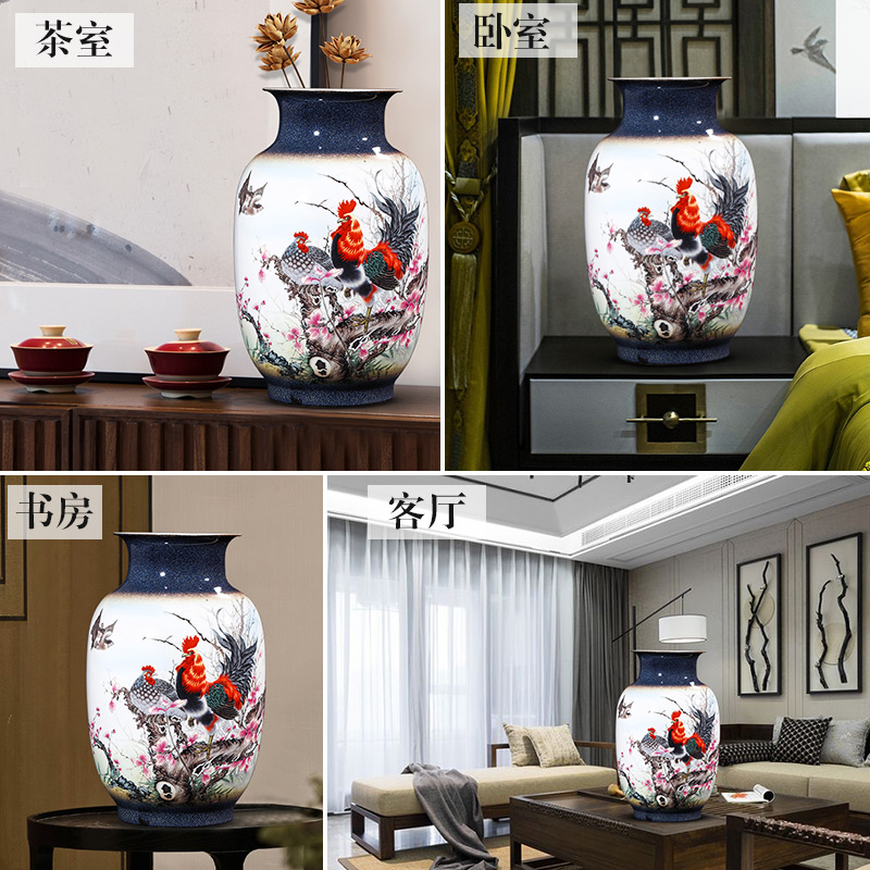 Jingdezhen ceramics up vases, flower arranging the new Chinese rich ancient frame wine sitting room adornment is placed gifts