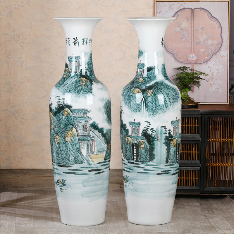 Jingdezhen ceramics hand - made bright future vases, flower arranging a sitting room be born Chinese style household act the role ofing is tasted furnishing articles size