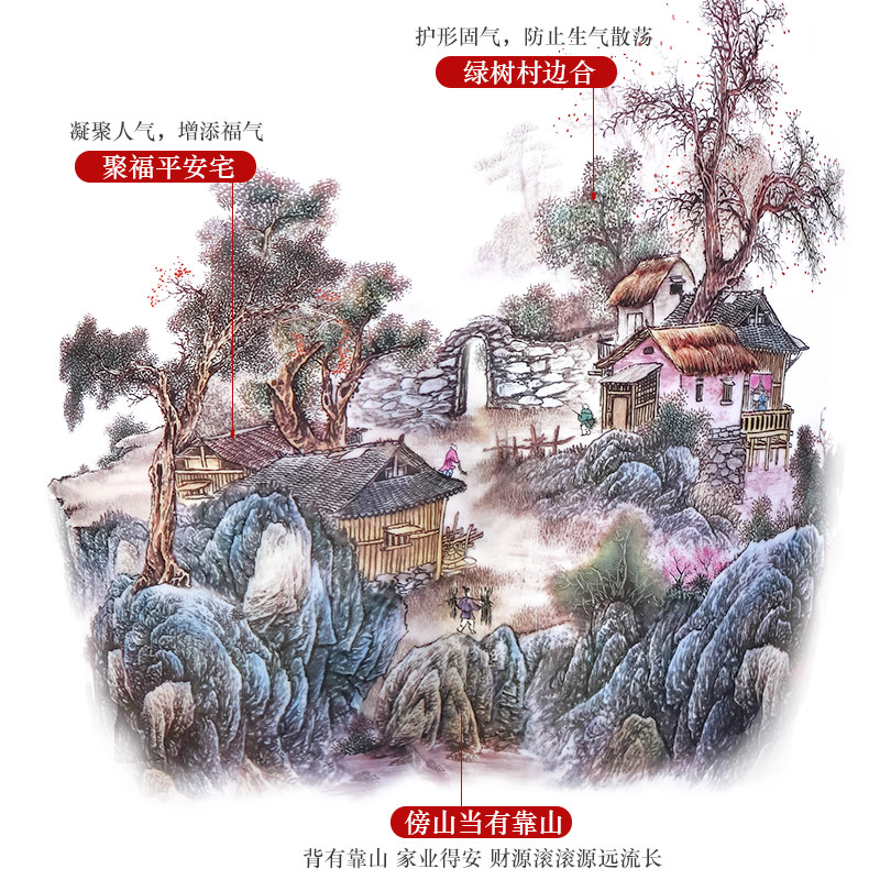 Pastel landscapes of jingdezhen ceramics vase furnishing articles sitting room TV ark, of Chinese style household adornment arranging flowers