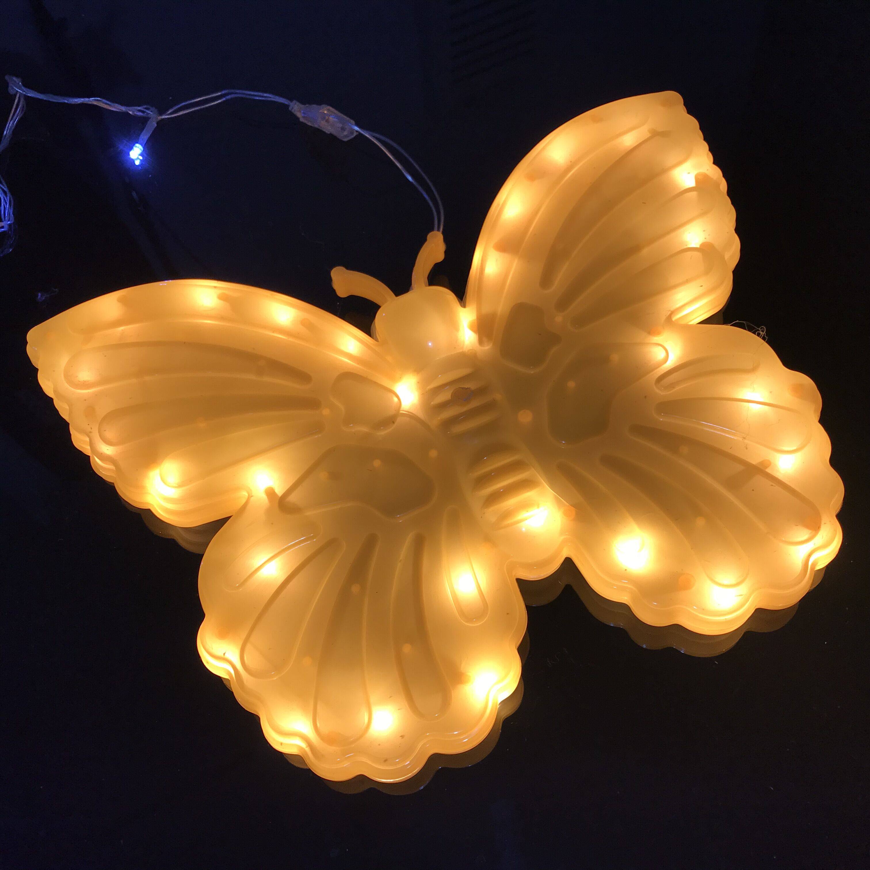 led动态花蝴蝶 迎春灯会亮化挂件笑脸五角星街道亮化节日亮化灯