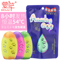 Daylilies color-changing warm egg hand warmer Mini hand warmer replaceable core Warm hand grip stickers Heating stickers Portable small holy egg
