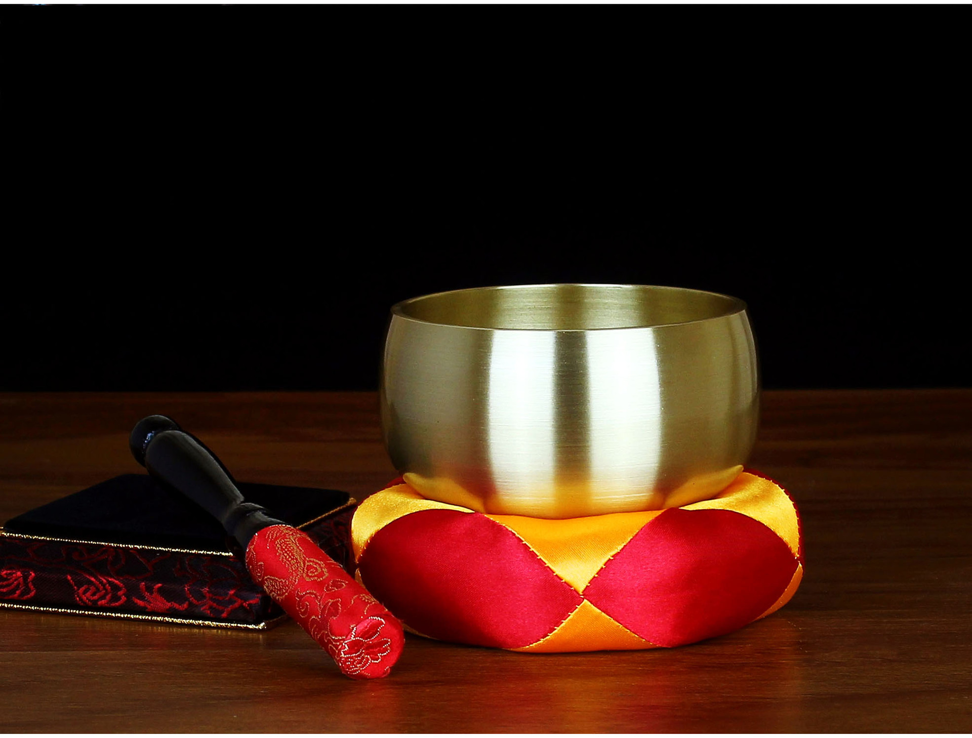 佛教用品大号4-12寸铜磬引磬 铜庆 引庆 钵盂法器黑色铜大磬 佛具_双