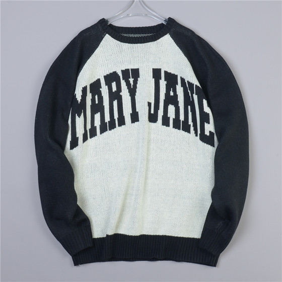 21 contrasting color splicing men and women letter knit sweater 78867 loose literary casual lazy style autumn and winter sweater jacket
21 contrasting color splicing men and women letter knit sweater 78867 loose literary casual lazy style autumn and winter sweater jacket