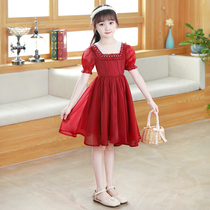 Girls summer princess dress 2021 New Style summer childrens dress girl dress bubble sleeve childrens skirt