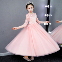 Childrens dress Princess skirt foreign atmosphere small host high-end puffy gauze wedding piano performance girl dress