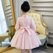 Girls princess skirt Autumn skirt cheongsam Little girl Hanfu yarn skirt Western style puffy dress winter Chinese style