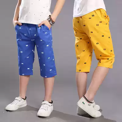 Boys pants children cotton leisure seven points middle children's pants children's clothing summer 2-15 year old Korean shorts