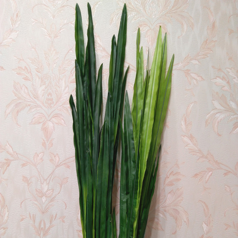 剑叶长条叶造型叶子仿真植物野生菖蒲蕙兰叶蝴蝶兰插花用细长叶_7折