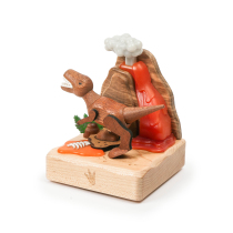 wooderful life Senhuo Muqu Static Home Wooden Umbrella Lamp Birthday Gift Decoration Table Lamp Tyrannosaurus Volcano