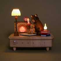 Jeancard Bluetooth Music Box Cartoon Gift Player Senhuo Muqu Parent-Child Bear Reading Home Lamp