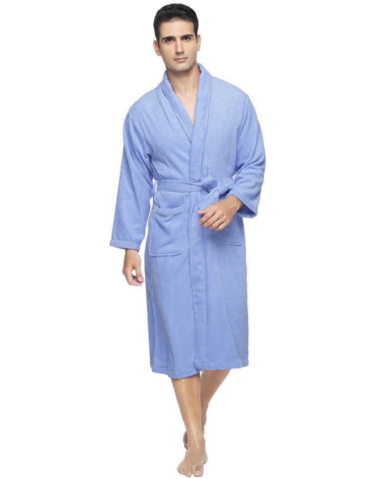 男士浴袍纯棉毛巾料 全棉加长加肥浴衣 酒店大码浴袍_爱酷商城(ikoo8.