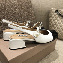 Middle Heel Sandals Women 2022 Autumn Winter New Retro Princess Small Scent Wind Mary Rare with Coarse Heel Single Shoes MIU*