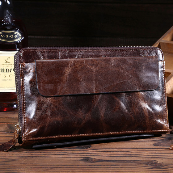 Retro oil wax leather men's business hand grabbing long large -capacity money holder hand bag men's multi -function leather wallet
Retro oil wax leather men's business hand grabbing long large -capacity money holder hand bag men's multi -function leather wallet