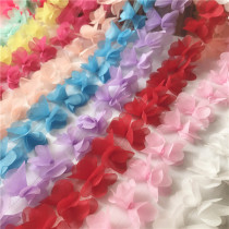 Chiffon three-dimensional flower clothing accessories multi-color flower lace DIY hand decoration childrens clothing hat accessories