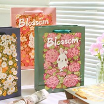 Flowers cute pet large paper gift packaging bag birthday gift surprise creative companion gift cosmetics bag