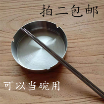 304 Stainless Steel Foam Noodles Bowl Anti-Fall Outdoor Home Bowl White Steel Rice Bowl ashtray Internet cafe Gift Customised Guest room