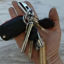 Male and female aged cards Waist Hanging Key Button Creative Car Key Ring Ring Keychain Metal Pendant Lettering Gift