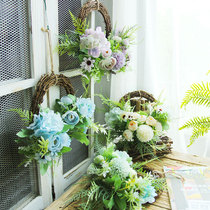 Senteal handmade decoration flower ring door decoration creative wall-mounted wall flower nursery ring creation material wall decoration plant corner hanging decoration