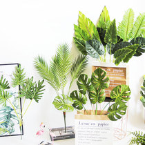 Emulation decorative foliage false loose tail sunflower back leaves green photo props flower arrangement Bouquet Photographic Wedding Interior Decoration