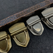 Dongguan broken copper leather carving leather art pure copper hardware lock luggage leather accessories Brass metal lock buckle buckle