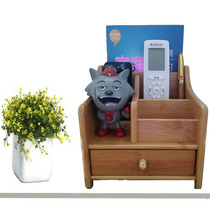 Bamboo Wood desktop storage jewelry box cosmetics box living room coffee table multifunctional desktop mobile phone storage box